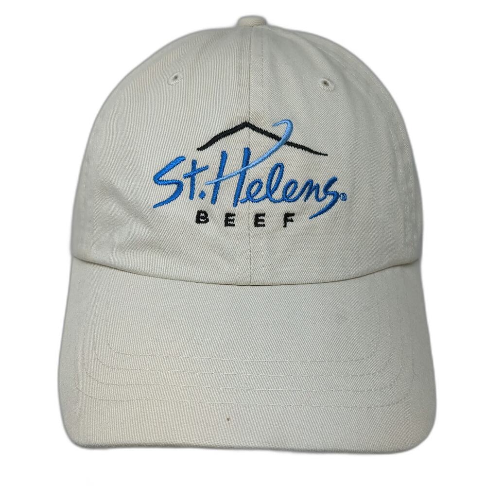 HG Baseball Cap Beige One Size St Helens Beef Mountain Embroidered Cotton Hat